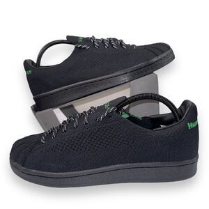 Adidas Pharrell x Superstar Primeknit 'Black' GX0195 Men's 9